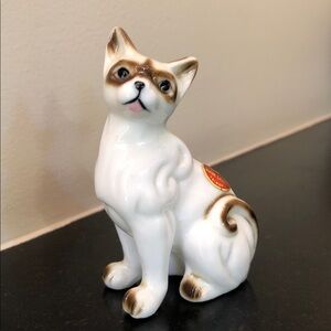 VINTAGE Siamese Cat Figurine/ Cake Topper- Hand Painted Bone China